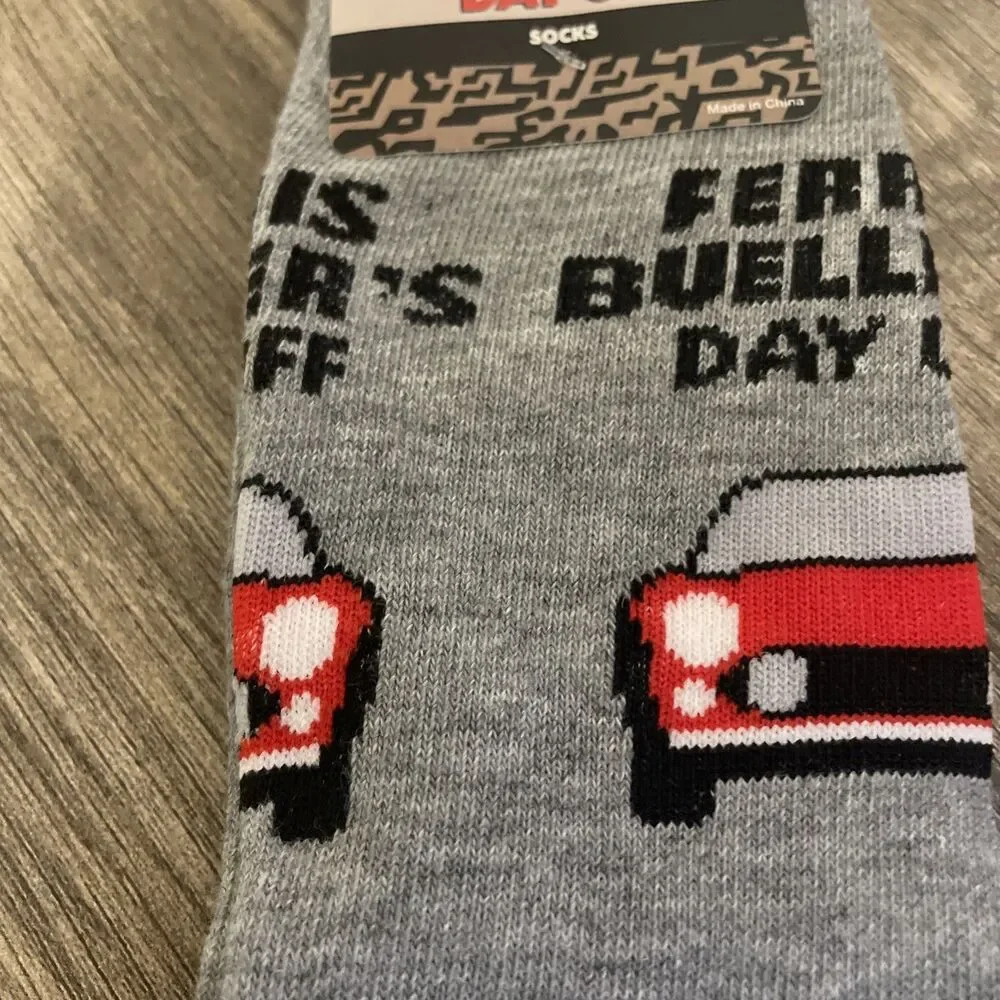 FERRIS BUELLER'S DAY OFF - Men's crew socks Size 10-13 NWT Paramount